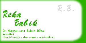 reka babik business card
